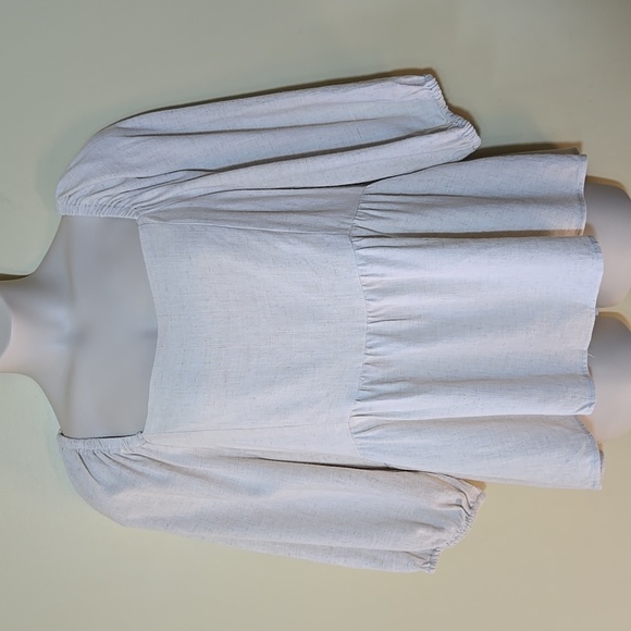 Hayden Tops - Hayden Los Angeles Smocked Peasant Blouse 2XL Cottagecore Milkmaid Vanilla Girl